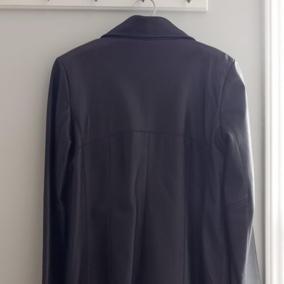 ' G-III Apparel' 'SIENA' Butter soft Dark Brown Leather Jacket Size M NWOT - Picture 4 of 13